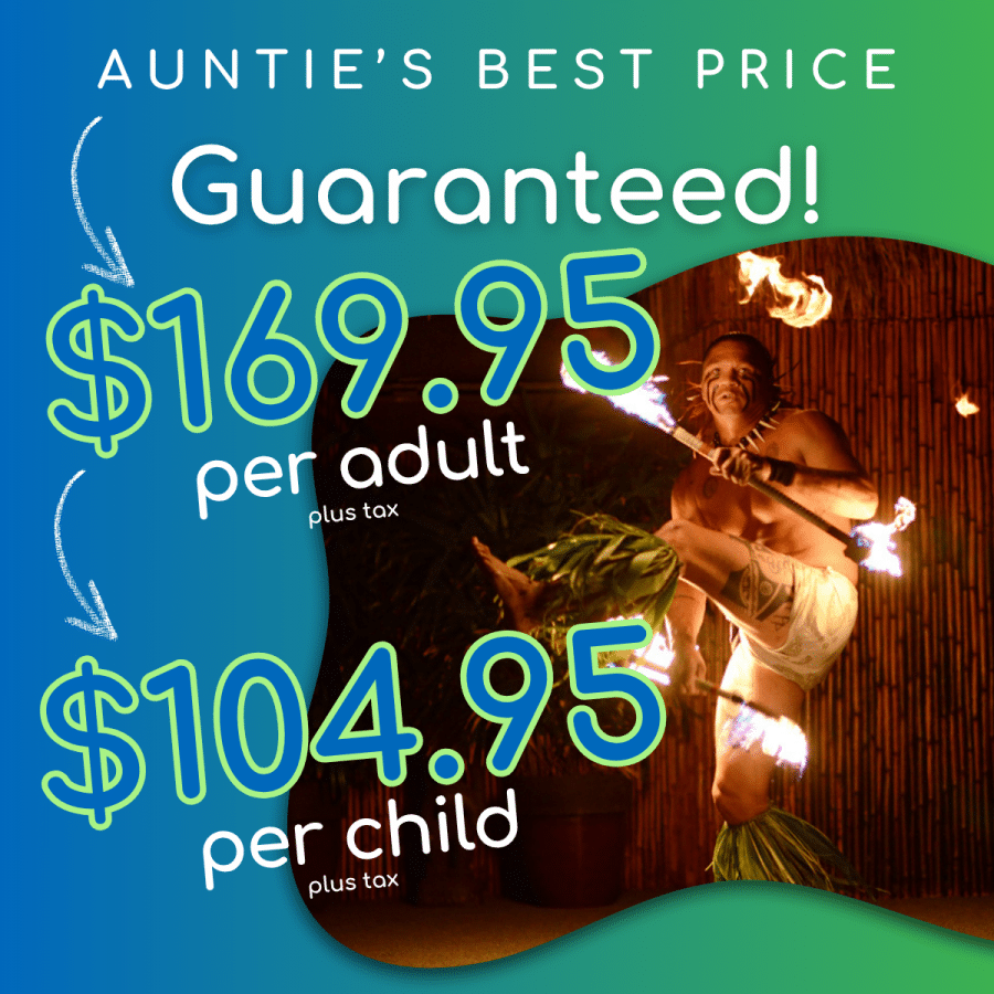 Aunties Best Price Guaranteed - Royal Lahaina Luau - Myths of Maui Luau - Book Maui Activities at Auntie Snorkel