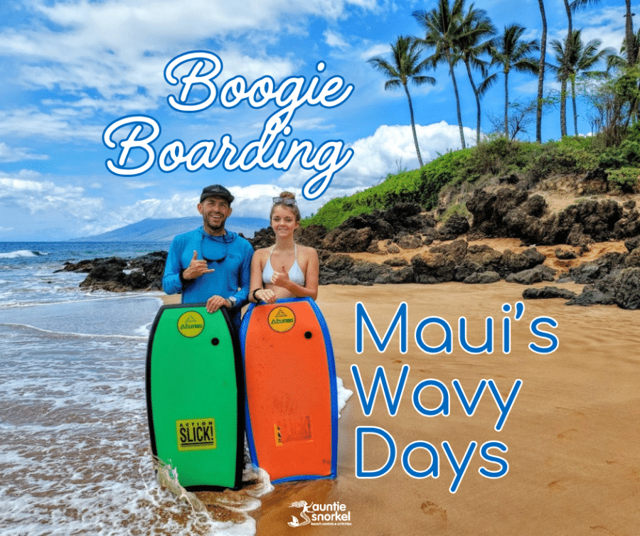 Boogie Boarding Maui's Wavy Days - Facebook Post