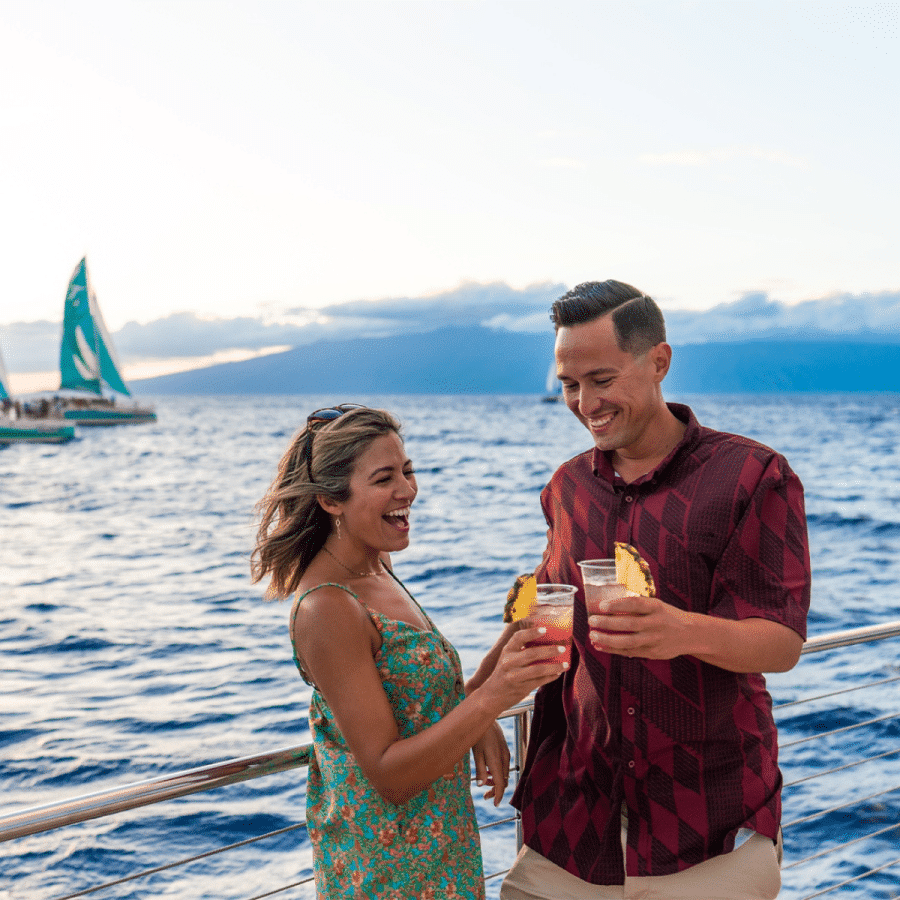 Cheers to a good evening - Teralani Holo Holo Sunset Appetizer & Cocktail Cruise - Book Maui Activities at Auntie Snorkel