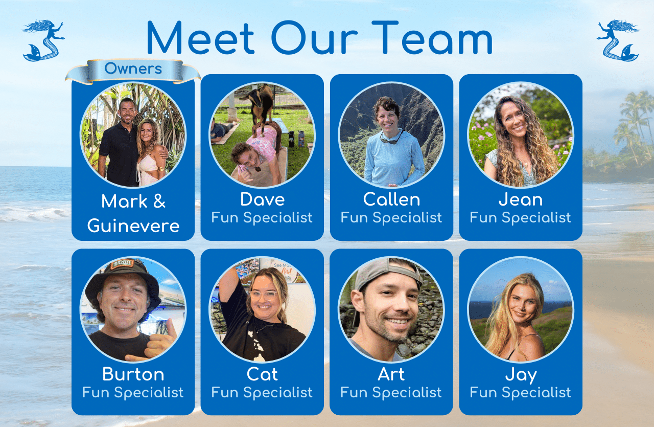 Meet our team - Fun Specialists - Family Owned Business - Auntie Snorkel in Kihei and Lahaina Maui