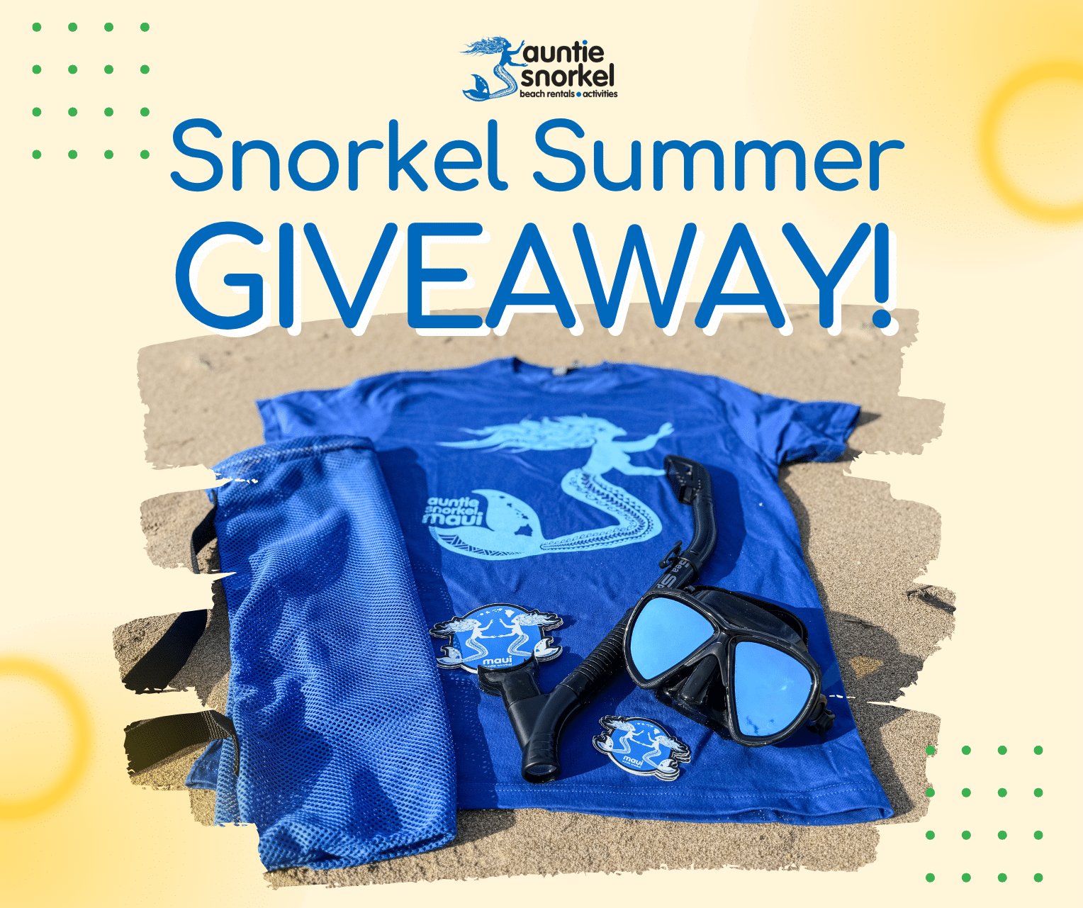 Snorkel Summer Giveaway - Win Auntie Snorkel Maui Beach Gear